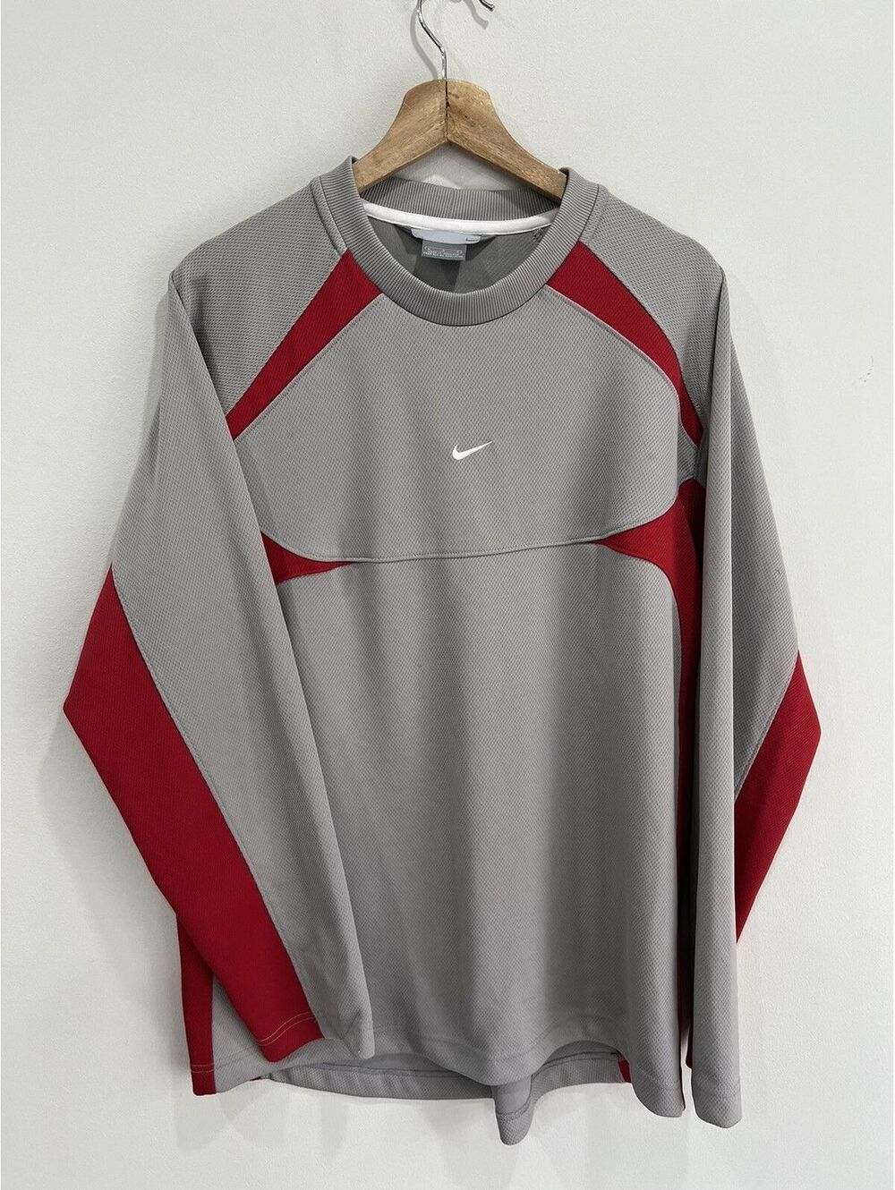 Vintage Nike Y2K Longsleeve shirt center swoosh check